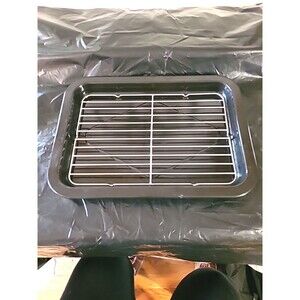 Breville OEM Enamel Baking Pan and grill set Sz  14.3/4 X 10 .5